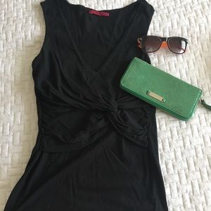 Black cotton low cut tank, Anthropologie